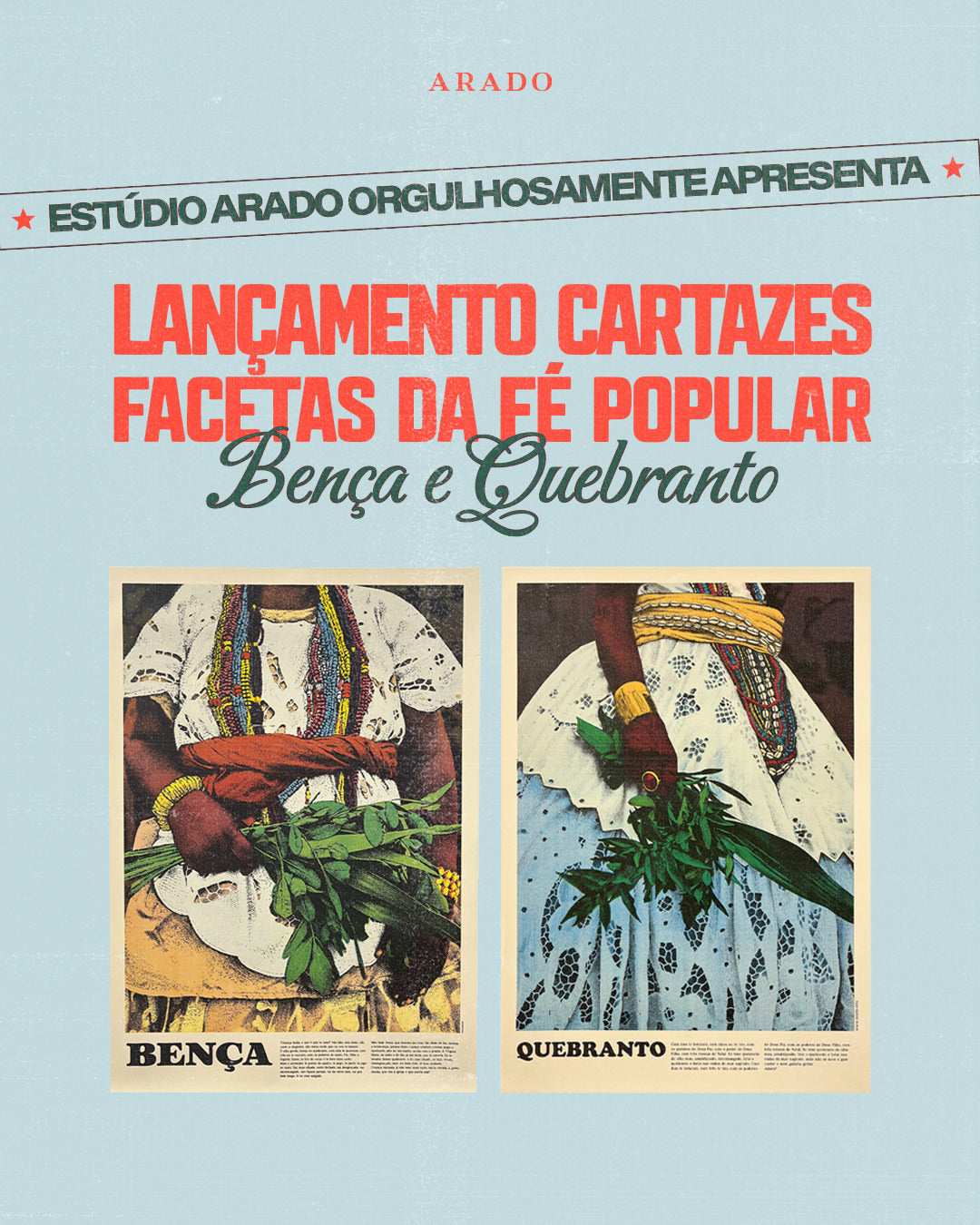 Cartazes facetas da fé popular